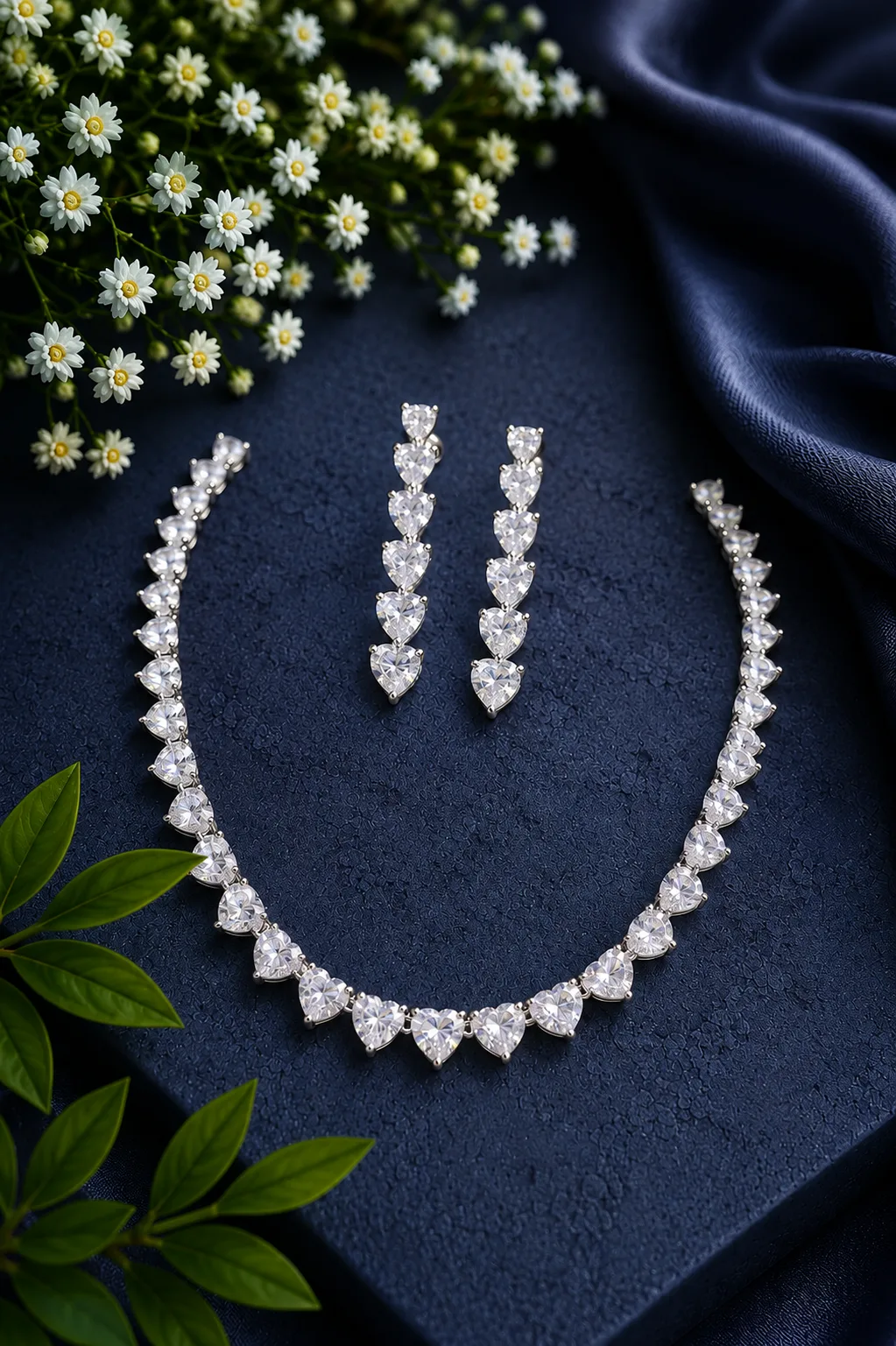 Aara Crystal Line Necklace Set — The Elysion Edit