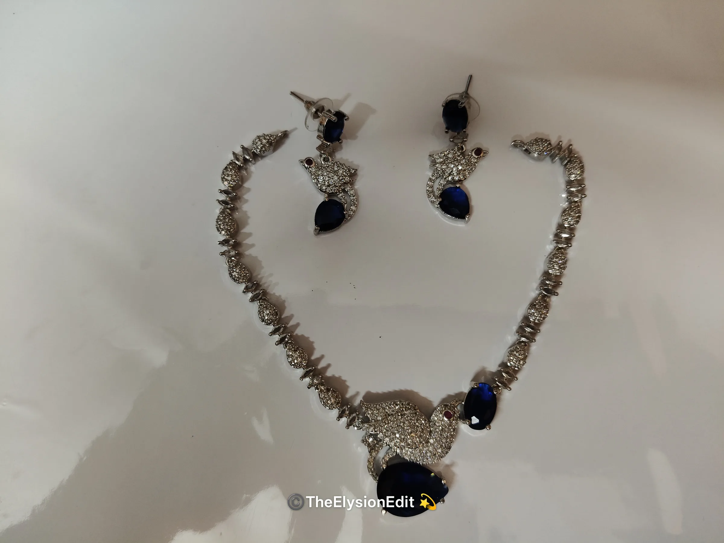 Neelkanth Sapphire Necklace Set — The Elysion Edit