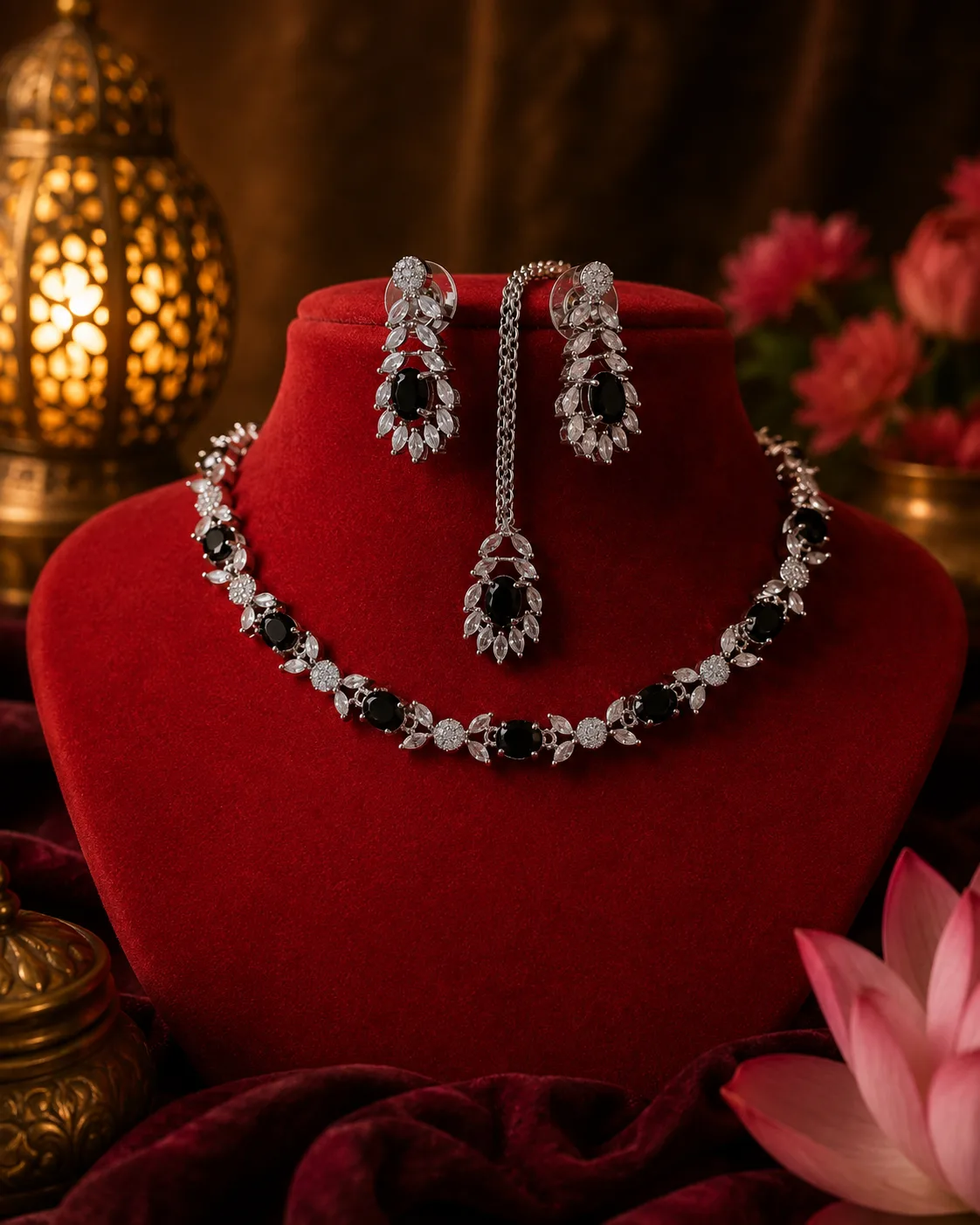 Shyama Onyx Necklace Set — The Elysion Edit